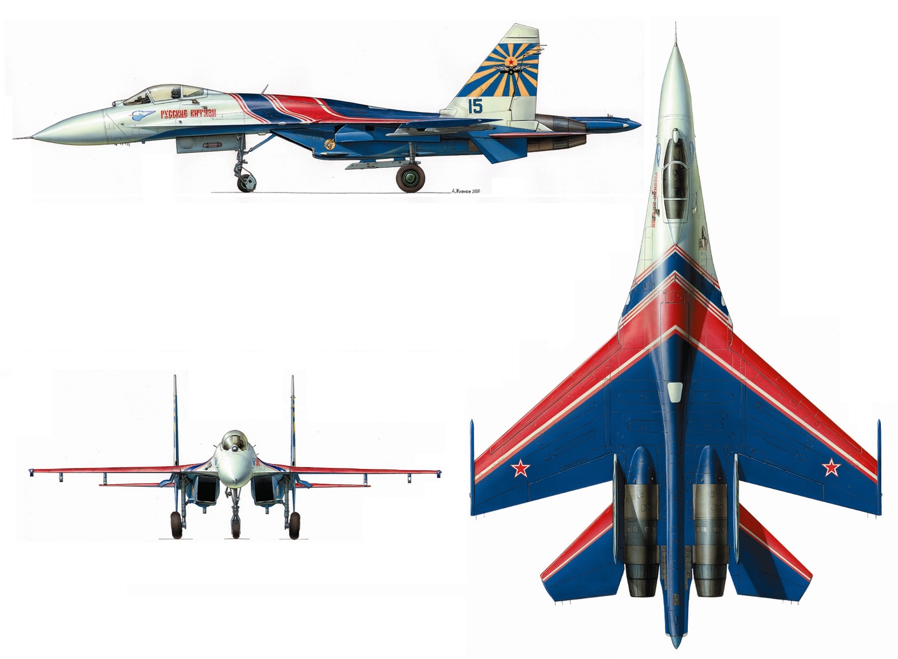 Проекции Су-27. 